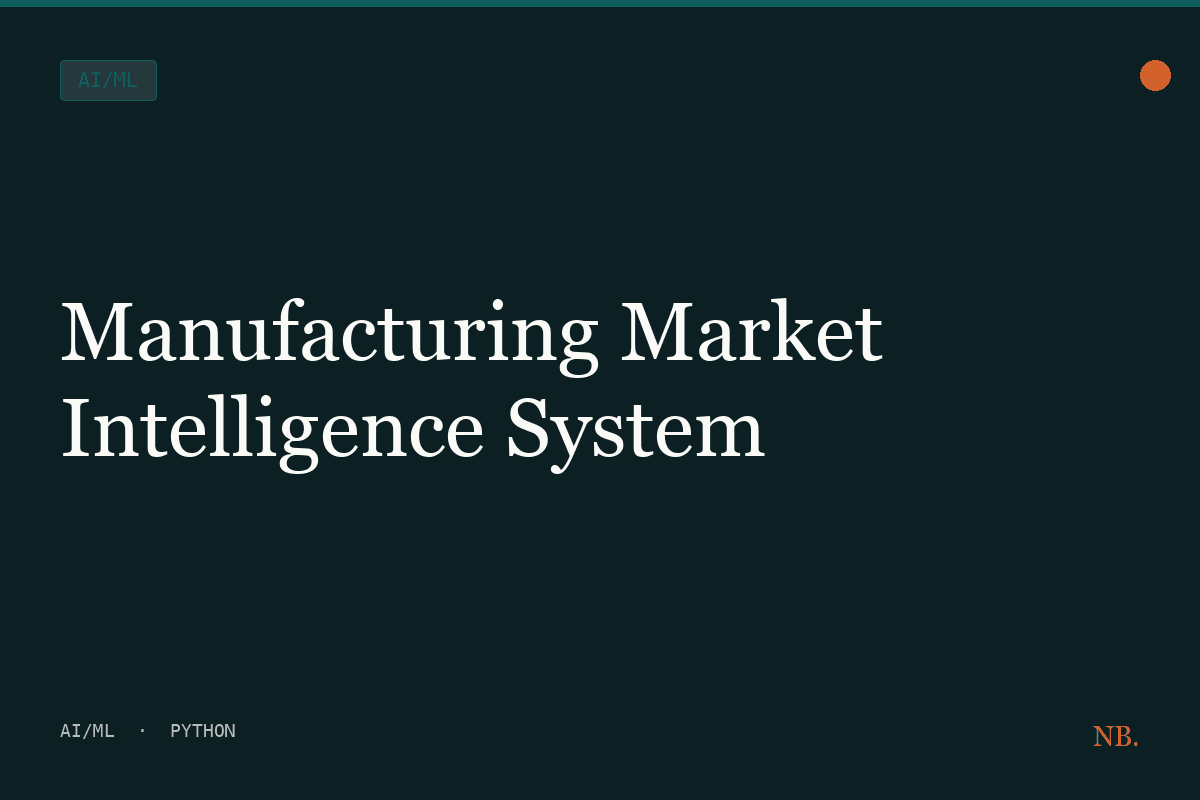 Manufacturing Market Intelligence System