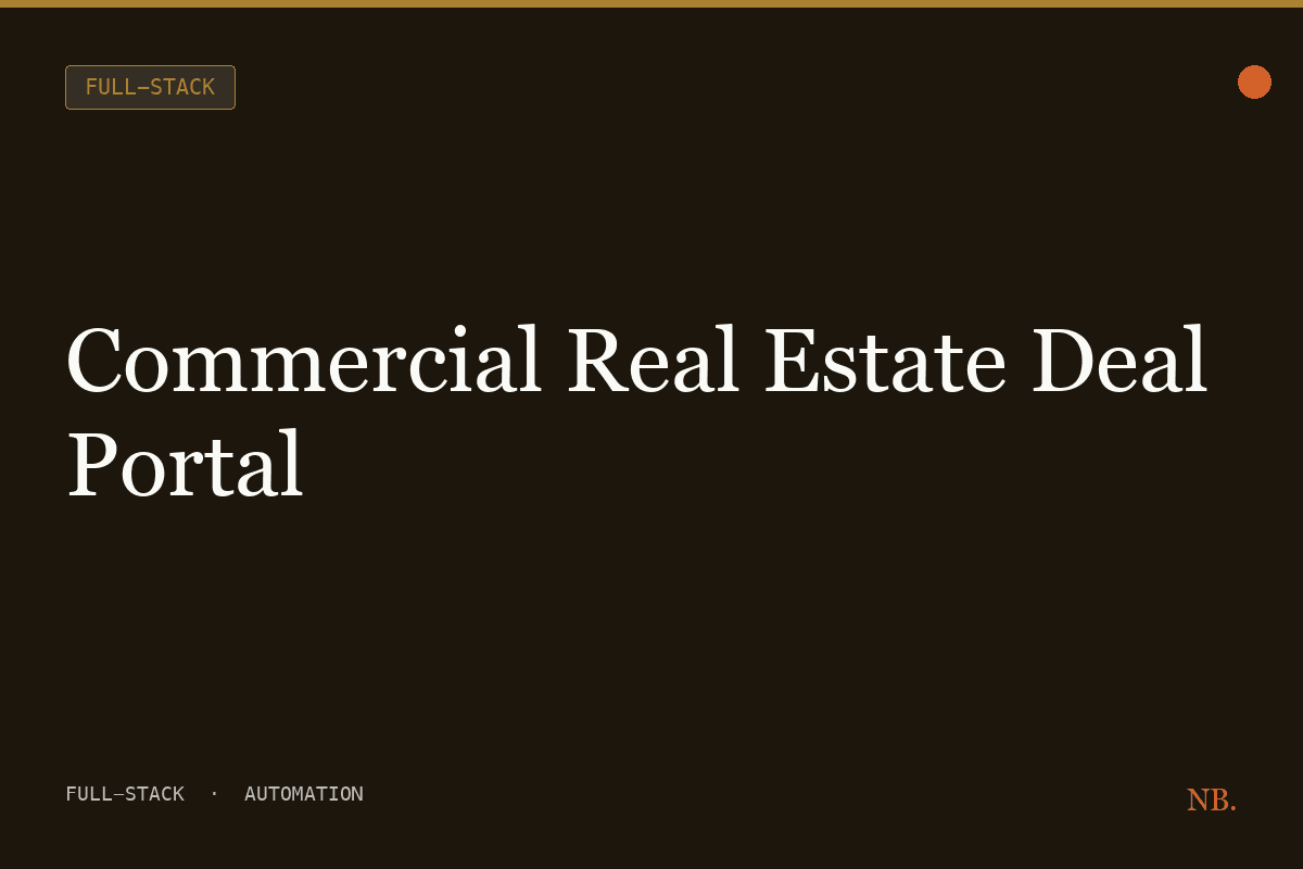 Commercial Real Estate Deal Portal