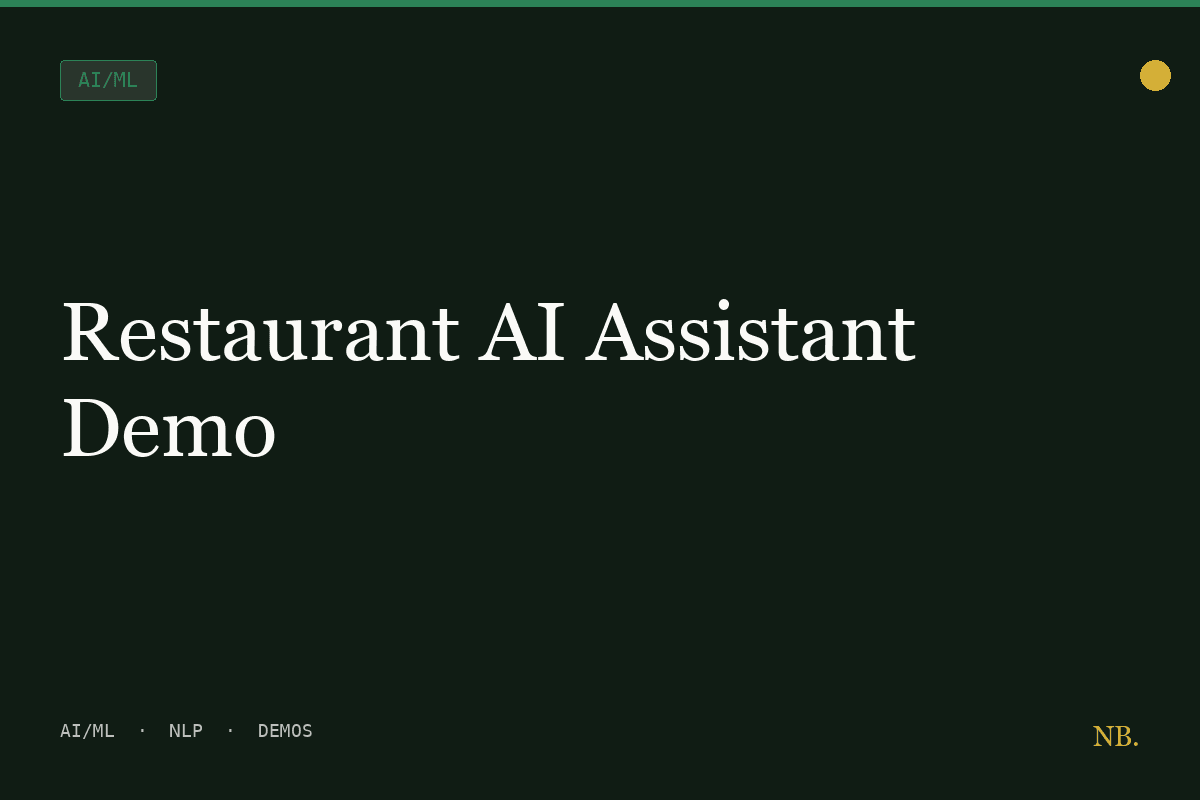 Restaurant AI Assistant Demo