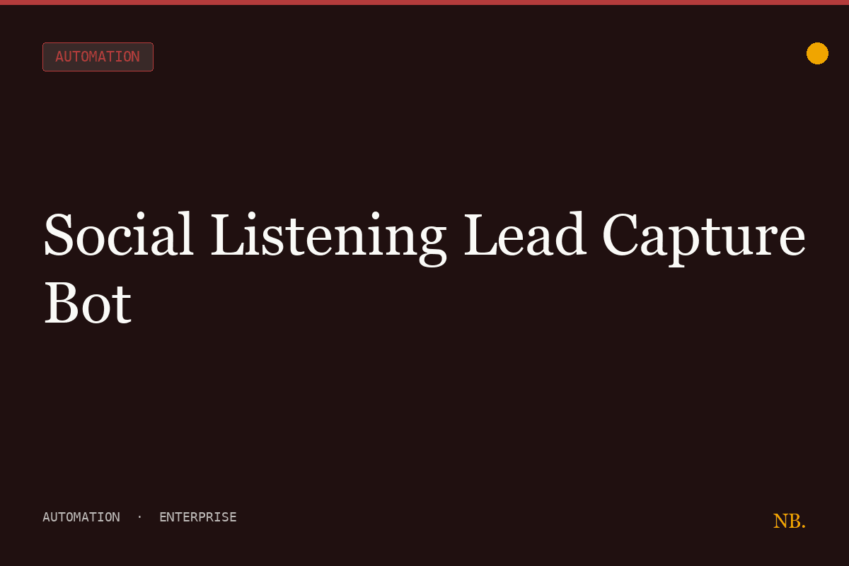 Social Listening Lead Capture Bot