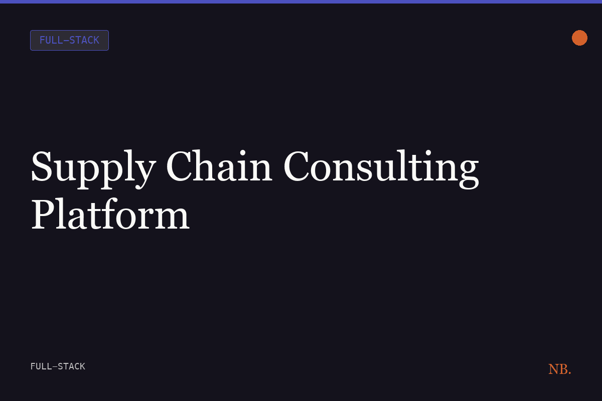Supply Chain Consulting Platform